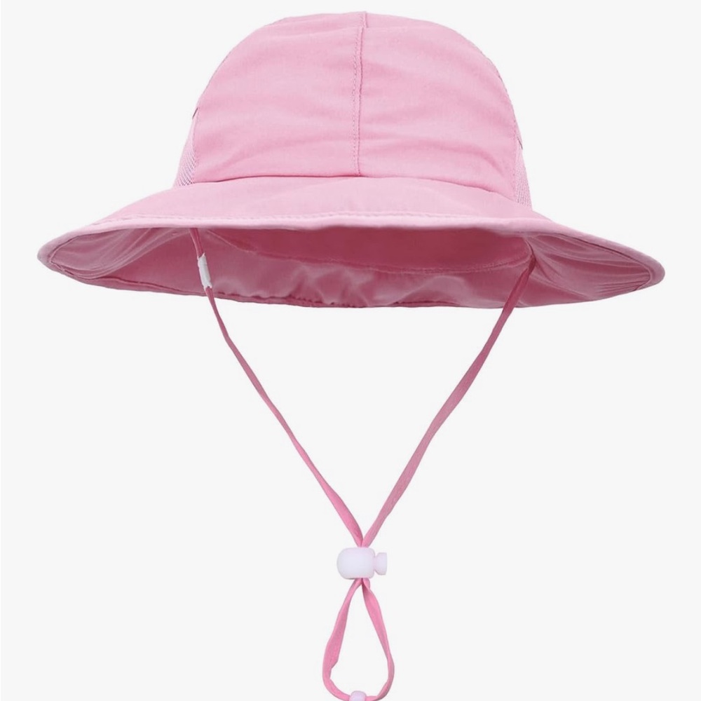 ✅ 5 for $25 - Pink SPF Brimmed Sun Hat, Toddler